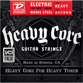Cordes pour guitare électrique Dunlop DHCN1048 Heavy Core 10-48 